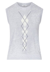 Pullover & Strickjacken LIU.JO Pullunder mit Argyle-Muster Grau (L9208)