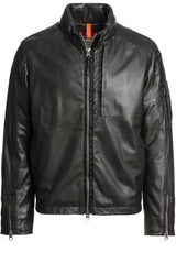 Produktbild 1 von PARA JUMPERS Lederjacke Sowers im Bomber-Stil in Schwarz.