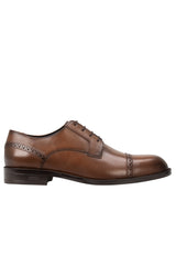 Schuhe HUGO BOSS BLACK Leder-Derbys mit Brogue-Perforationen Braun (212)