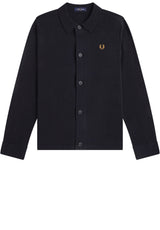 Produktbild 1 von FRED PERRY Overshirt aus Baumwollstrick in Schwarz.