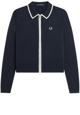 Produktbild 1 von FRED PERRY Strickjacke mit Kontraststreifen in Blau.