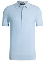 Jersey Strellson Strick-Poloshirt Adrian Blau (458)