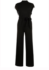 Produktbild 1 von ANA ALCAZAR Jumpsuit mit glitzernden Fransen in Schwarz.