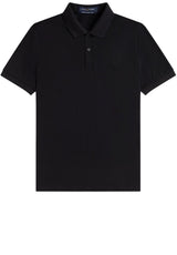 Jersey FRED PERRY Poloshirt mit Doppelstreifen Schwarz (G32)