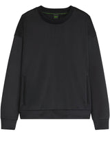 Sweat HUGO BOSS GREEN Sweatshirt aus Cord mit seitlichen Leistentaschen Schwarz (001)