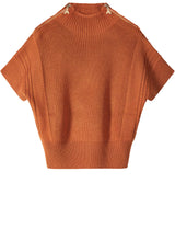 Pullover & Strickjacken PATRIZIA PEPE Strickpullover mit seitlichen Reißverschlüssen Orange (B912)