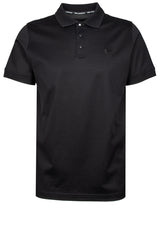 Jersey LAGERFELD Poloshirt mit quadratischen Druckknöpfen Schwarz (990)