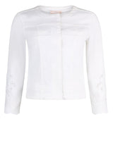 Jeans LIU.JO Jeansjacke mit durchbrochenen Stickereien Weiß (P9255)