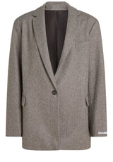 Blazer PENN&INK N.Y Blazer mit Fischgrätmuster Braun (655)