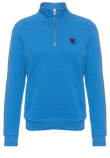 Sweat BELSTAFF ENGLAND Sweatshirt mit Viertelreißverschluss Blau (Marine Blue)