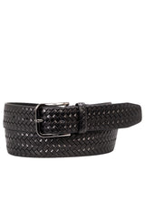 Produktbild 1 von HUGO BOSS BLACK Flechtgürtel Madison-B1 aus Leder in Schwarz.