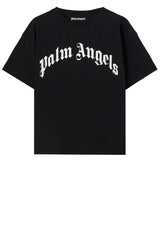 Jersey Palm Angels T-Shirt mit geschwungenem Logo Schwarz (1003)