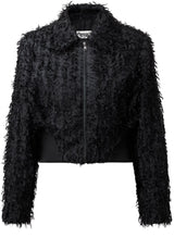 Produktbild 1 von DRYKORN Jacke Maxey mit Fransen-Besatz in Schwarz.