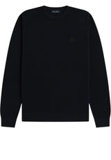 Produktbild 1 von FRED PERRY Pullover mit Piqué-Struktur in Blau.