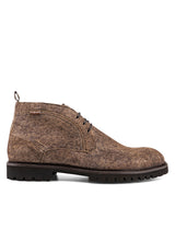 Produktbild 1 von VAN BOMMEL Halbhohe Schnürschuhe mit Print in Braun.
