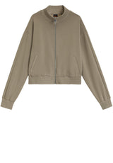 Produktbild 1 von HUGO BOSS ORANGE Sweatjacke Ecurtis mit Schulter-Applikationen in Cremefarben.
