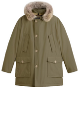 Jacken & Mäntel WOOLRICH Parka aus mit abnehmbarem Pelzbesatz und Daunenfüllung Grün (DAG)