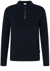 Pullover & Strickjacken JOOP! Jeans Strickpullover Chilesco im Polo-Design Blau (404)