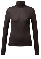 Jersey DRYKORN Langarmshirt Zerafne mit Rollkragen Braun (1117)