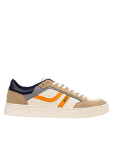 Schuhe HUGO BOSS ORANGE Sneaker aus Kunstleder im Colour-Block-Design Beige (284)