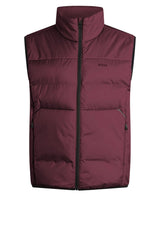 Produktbild 1 von HUGO BOSS GREEN Weste Urbanex Puffer mit reflektierenden Details in Rot.