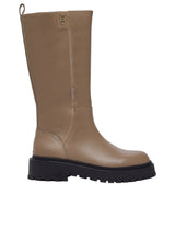 Schuhe LIU.JO Hohe Stiefel aus Leder Braun (CALF HAVANA)