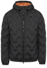 Jacken & Mäntel BLAUER USA Daunenjacke mit Zickzack-Steppung Schwarz (999WN)