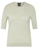 Pullover & Strickjacken HUGO BOSS BLACK Strickshirt Farbella aus Schurwolle Grün (340)