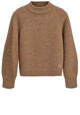 Pullover & Strickjacken HUGO Strickpullover Surpenio mit Stehkragen Braun (912)