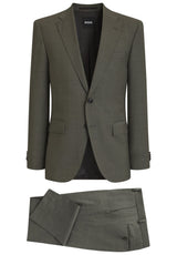 Anzüge HUGO BOSS BLACK Zweiteiler H-Jeckson aus melierter Stretch-Schurwolle Oliv (347)