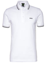 Jersey HUGO BOSS GREEN Poloshirt Paddy Weiß (100)