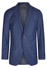 Sakkos DANIEL HECHTER Sakko mit Two-Tone-Glencheck Blau (670)