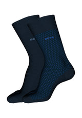 Bodywear HUGO BOSS BLACK 2er-Pack Socken Minipattern Blau (401)