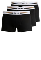 Bodywear HUGO BOSS BLACK 3er Pack Boxershorts mit Logobund Schwarz (001)