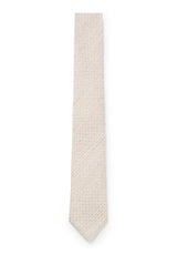 Krawatten, Einstecktücher & Fliegen HUGO BOSS BLACK Krawatte aus Seide und Leinen Beige (275) ONESIZE