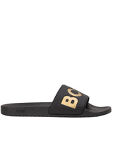 Schuhe HUGO BOSS BLACK Slides Aryeh_Slid_npvlg Schwarz (007)