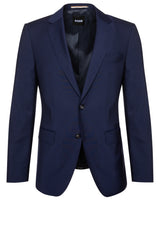 Sakkos HUGO BOSS BLACK Sakko H-Huge-S-MM-251 aus Schurwolle Blau (463)