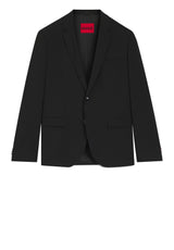 Sakkos HUGO Extra Slim-Fit Sakko aus Woll-Mix Schwarz (001)