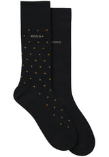 Bodywear HUGO BOSS BLACK Zweier-Pack mittelhohe Socken mit Logos Schwarz (001)