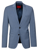 Sakkos HUGO Extra Slim-Fit Sakko aus Woll-Mix Blau (459)
