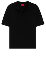 Pullover & Strickjacken HUGO Strick-Poloshirt San Peter-CV Schwarz (001)