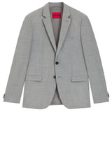 Sakkos HUGO Extra Slim-Fit Sakko aus Woll-Mix Grau (021)