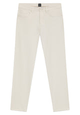 Hosen HUGO BOSS BLACK Hose aus elastischem Baumwoll-Twill Off-White (131)