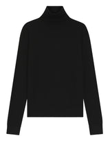 Produktbild 1 von HUGO BOSS BLACK Rollkragenpullover Frizani aus extrafeiner Merinowolle in Schwarz.