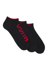 Bodywear HUGO 3er-Pack Sneakers-Socken mit Logo-Details Schwarz (001)