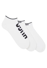 Bodywear HUGO 3er-Pack Sneakers-Socken mit Logo-Details Weiß (100)