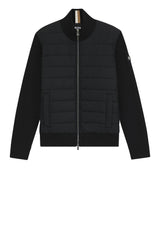Pullover & Strickjacken HUGO BOSS BLACK Jacke Hernesto mit wattierter Vorderseite Schwarz (001)