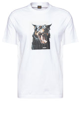 Jersey HUGO BOSS ORANGE T-Shirt Te_Dobermann Weiß (100)