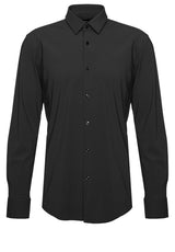 Hemden HUGO BOSS BLACK Hemd Hank aus Perfomance-Stretch Schwarz (001)