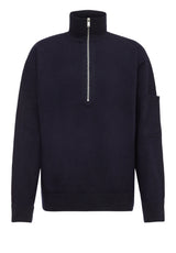 Pullover & Strickjacken DRYKORN Pullover Kouper mit Half-Zip Blau (3000)